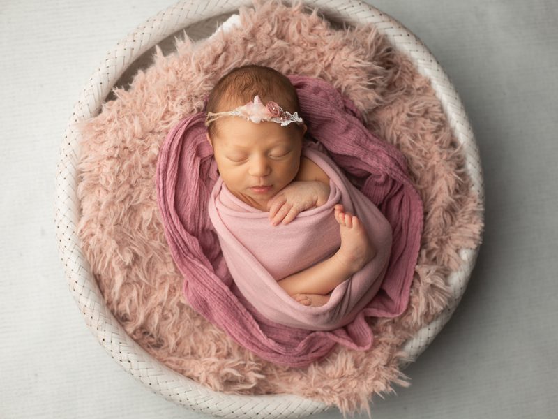 Baby sleeping - Newborn Photo Retouching Services - Before image