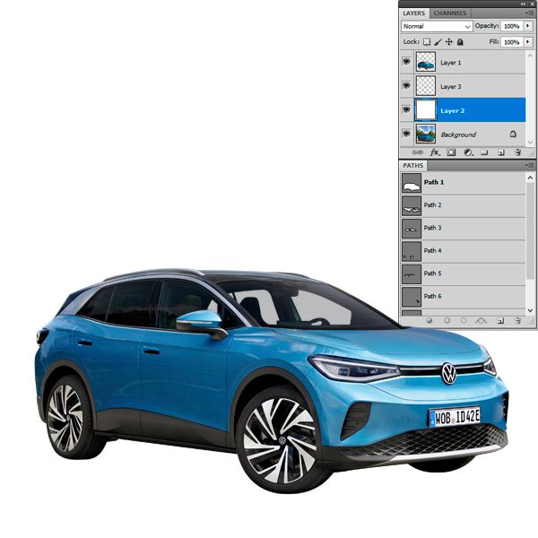 Multiple clipping path services - Car image clipping path by Smart Clipping