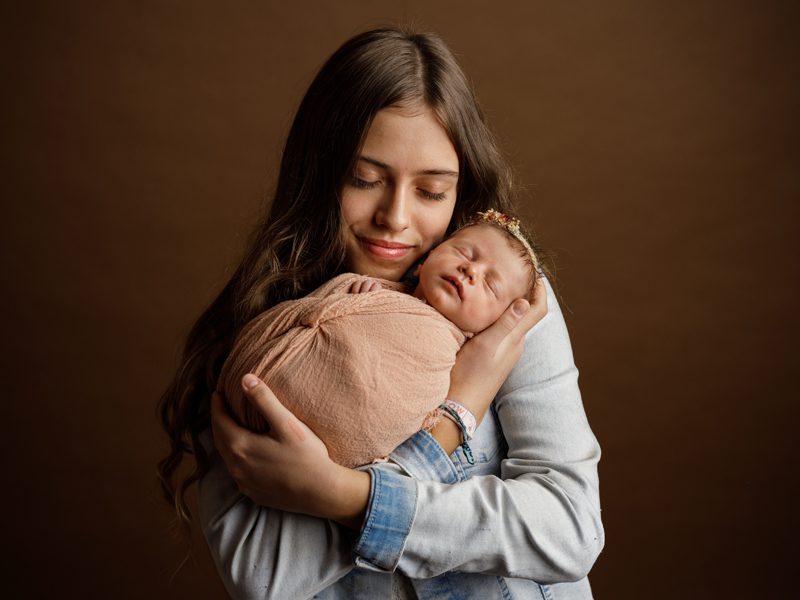 Newborn Baby with mother Photo Retouching Services - Before image