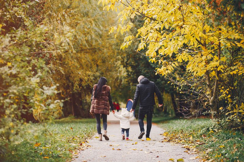 Family in a autumn park