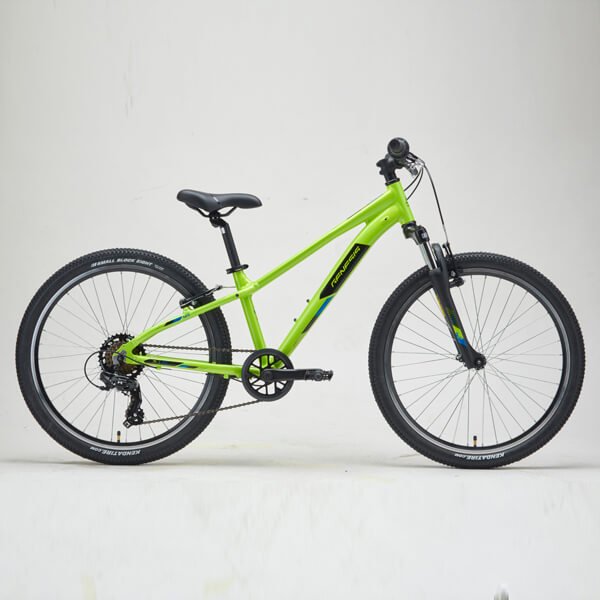 green mountain bike black seat tires