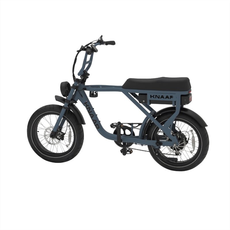 matte blue knaap electric bike thick tires