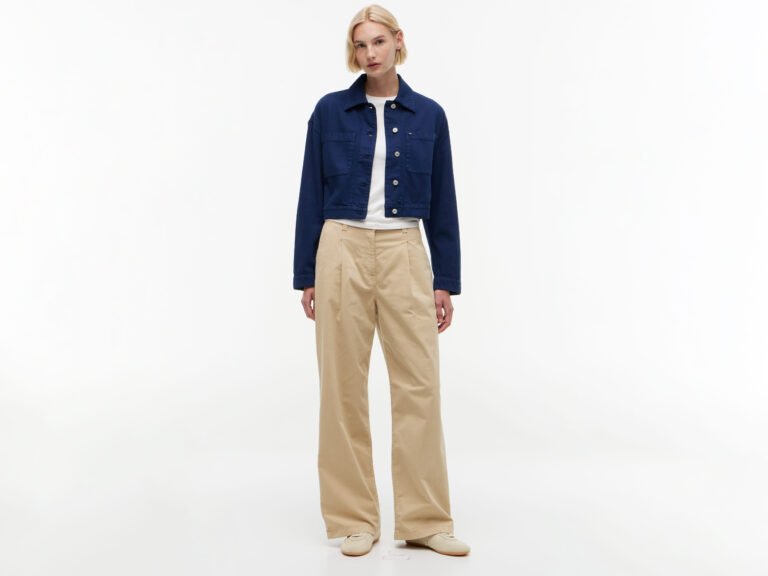 Clothing photo retouching with wrinkle removal and vibrant color enhancement for fashion model