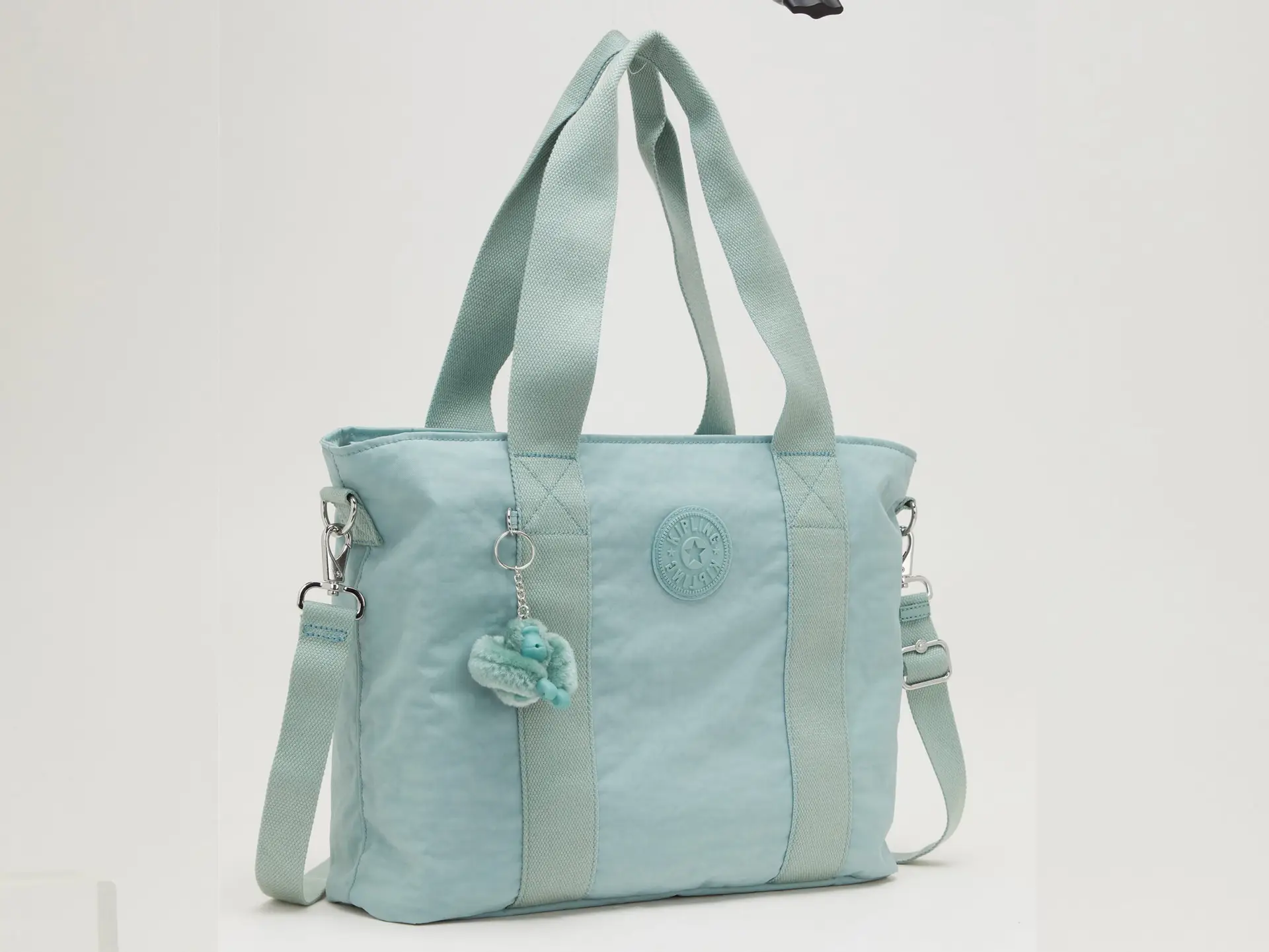 kipling mint green nylon tote bag before scaled