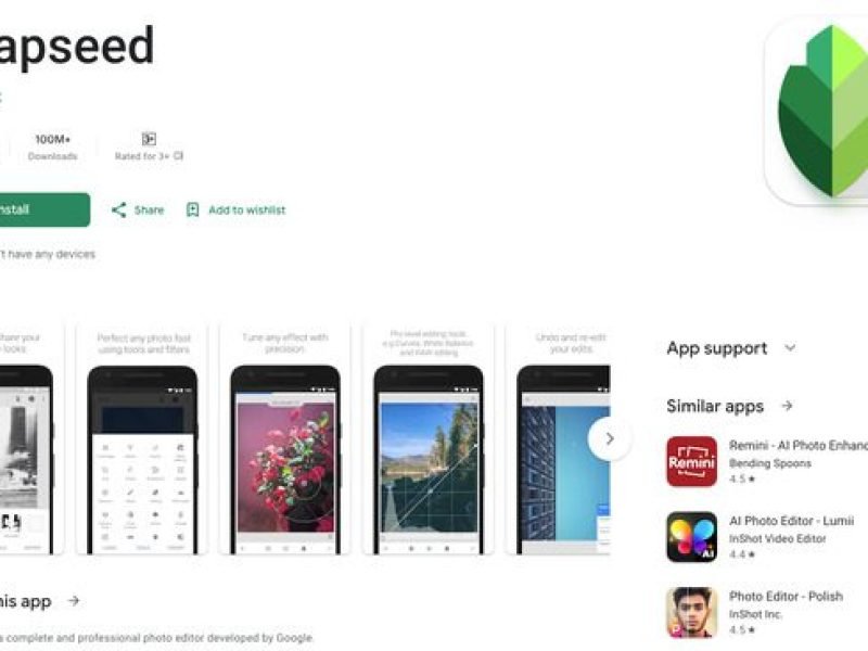 Best Photo Editing App for Ecommerce - Snapseed